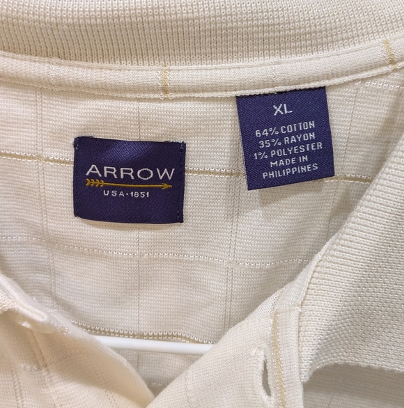 Arrow Men's Ivory Polo Shirt - Picture 3 of 6